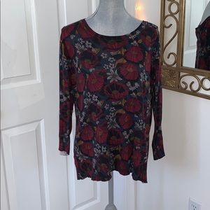 Floral print long sleeve shirt